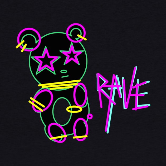 Rave panda by BrokenTrophies